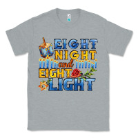 Heather Grey eight night and eight light for hanukkah Classic Tee - AdoDesignShop