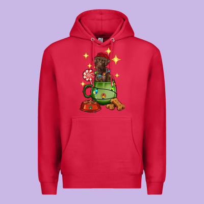 Christmas Coffee Cup With Labrador Premium Hoodie Designed By Ranaportraitstore
