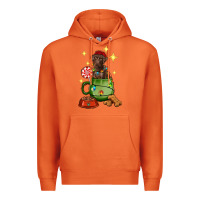 Carrot Christmas coffee cup with Labrador Premium Hoodie - RanaPortraitStore
