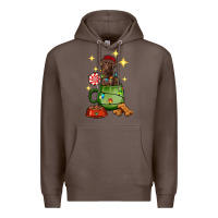 Coffee Christmas coffee cup with Labrador Premium Hoodie - RanaPortraitStore