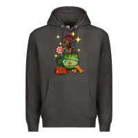 Smoke Christmas coffee cup with Labrador Premium Hoodie - RanaPortraitStore
