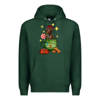 Sports Green Christmas coffee cup with Labrador Premium Hoodie - RanaPortraitStore