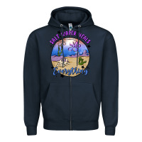 Navy salt water heals everything Zipper Hoodie - MaliasSmallBusiness
