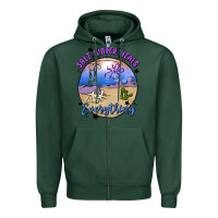 Sports Green salt water heals everything Zipper Hoodie - MaliasSmallBusiness