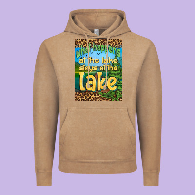 What Happens At The Lake Stays At The Lake Air Freshener Vintage Hoodie Designed By Hra Design Shop