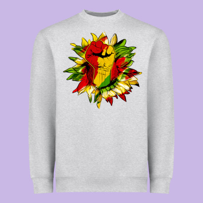 Juneteenth Sunflower Heavyweight Sweatshirt Designed By Hra Design Shop
