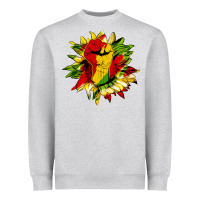 Heather Grey juneteenth sunflower Heavyweight Sweatshirt - HRA Design Shop