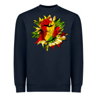 Navy juneteenth sunflower Heavyweight Sweatshirt - HRA Design Shop