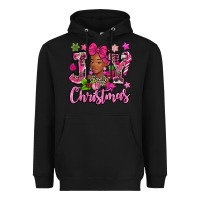 Black pink christmas joy black woman Heavyweight Hoodie - MaliasSmallBusiness