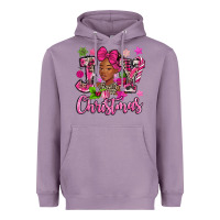 Lavender pink christmas joy black woman Heavyweight Hoodie - MaliasSmallBusiness