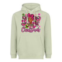 Matcha pink christmas joy black woman Heavyweight Hoodie - MaliasSmallBusiness