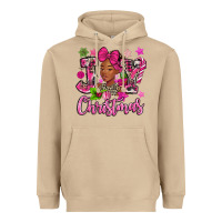 Mushroom pink christmas joy black woman Heavyweight Hoodie - MaliasSmallBusiness