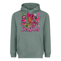 Sage pink christmas joy black woman Heavyweight Hoodie - MaliasSmallBusiness