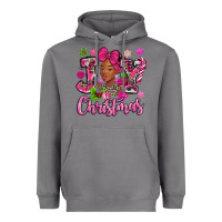 Storm pink christmas joy black woman Heavyweight Hoodie - MaliasSmallBusiness