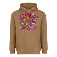 Toasted Coconut pink christmas joy black woman Heavyweight Hoodie - MaliasSmallBusiness