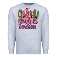 Heather Grey barbie cowgirl Premium Sweatshirt - MaliasSmallBusiness