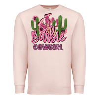 Pale Pink barbie cowgirl Premium Sweatshirt - MaliasSmallBusiness