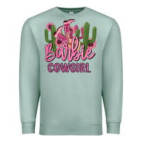 Seafoam barbie cowgirl Premium Sweatshirt - MaliasSmallBusiness