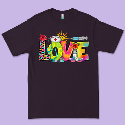 Premium Tee love nurse summer