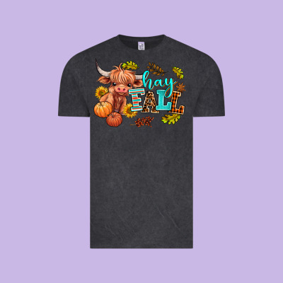Hay Fall Heifer Vintage Tee Designed By Adodesignshop