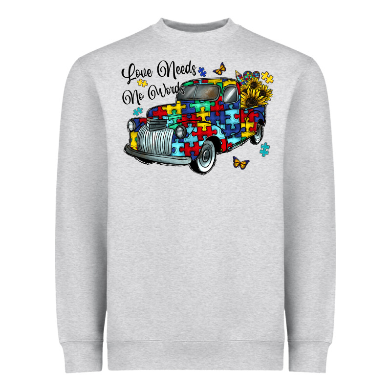 Love Needs No Words Heavyweight Sweatshirt by CowhideDigitalArt | Teevron