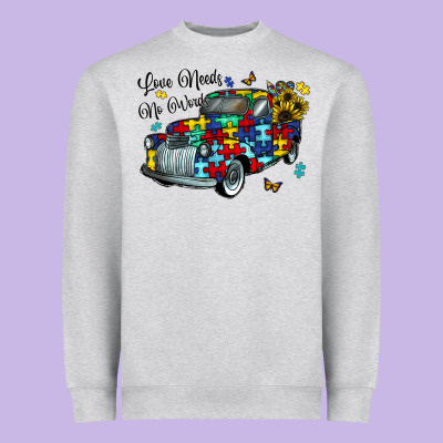 Love Needs No Words Heavyweight Sweatshirt Designed By Cowhidedigitalart