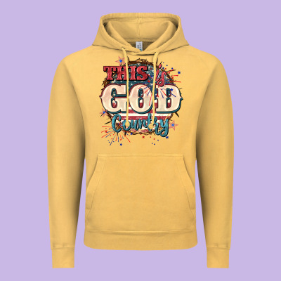 This Is God Country 4th Of July Vintage Hoodie Designed By Cowgirlartshop