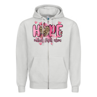 Dove Grey hope nobody fights alone Zipper Hoodie - MaliasSmallBusiness