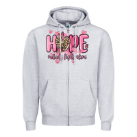 Heather Grey hope nobody fights alone Zipper Hoodie - MaliasSmallBusiness