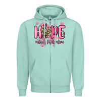 Seafoam hope nobody fights alone Zipper Hoodie - MaliasSmallBusiness