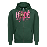 Hope Nobody Fights Alone Zipper Hoodie | Teevron