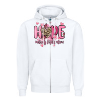 White hope nobody fights alone Zipper Hoodie - MaliasSmallBusiness