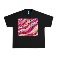 Black pink glitter Urban Heavy Tee - JahusDesignShop