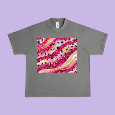 Pink Glitter Urban Heavy Tee Designed By Jahusdesignshop