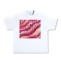 White pink glitter Urban Heavy Tee - JahusDesignShop