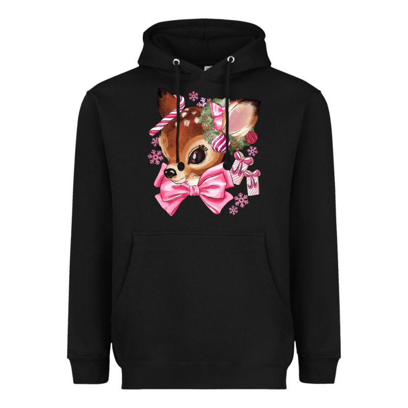 Reindeer Head Christmas Heavyweight Hoodie by MaliasSmallBusiness | Teevron