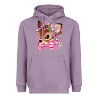 Lavender reindeer head christmas Heavyweight Hoodie - MaliasSmallBusiness