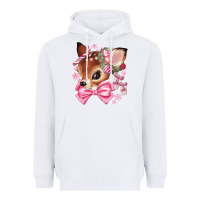 White reindeer head christmas Heavyweight Hoodie - MaliasSmallBusiness