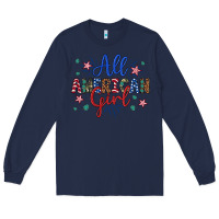 Navy all american girl Long Sleeve Tee - Artiststas