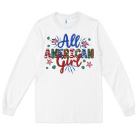 White all american girl Long Sleeve Tee - Artiststas