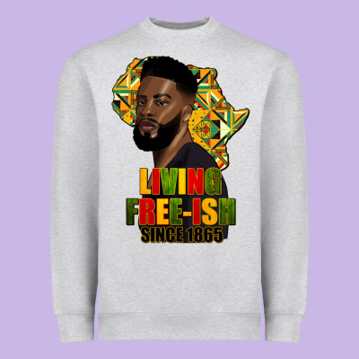 Juneteenth Living Freeish Since 1865 Heavyweight Sweatshirt Designed By Hra Design Shop
