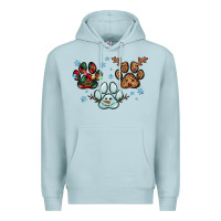 Blue Mist Christmas paws Premium Hoodie - RanaPortraitStore