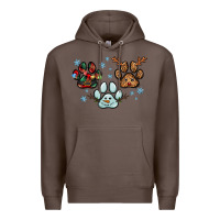 Coffee Christmas paws Premium Hoodie - RanaPortraitStore