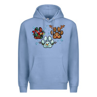 Colony Blue Christmas paws Premium Hoodie - RanaPortraitStore