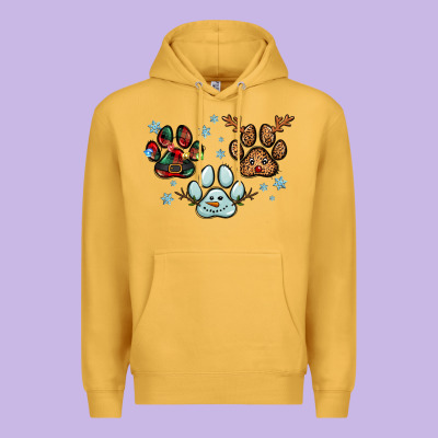 Christmas Paws Premium Hoodie Designed By Ranaportraitstore