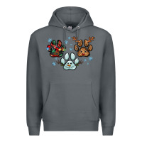Rock Christmas paws Premium Hoodie - RanaPortraitStore