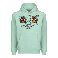 Seafoam Christmas paws Premium Hoodie - RanaPortraitStore