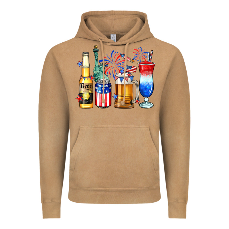 4th Of July American Drinks Vintage Hoodie by Neo Western | Teevron