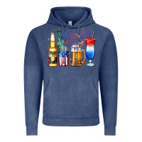 Vintage Denim 4th of July American drinks Vintage Hoodie - Neo Western