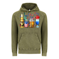 Vintage Olive 4th of July American drinks Vintage Hoodie - Neo Western